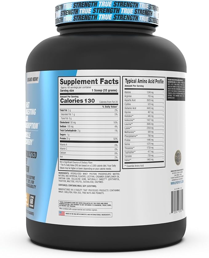 BPI Sports Hydro HD - 100% Hydrolyzed Whey Protein Powder - Muscle Growth, Recovery, 25g of Protein, Low Carb, Low Sugar, Fast Absorbing (68 Servings, Vanilla Ice Cream)