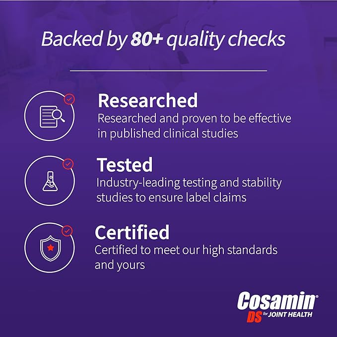 Nutramax Cosamin® DS Joint Health Supplement with Glucosamine & Chondroitin for Men’s & Women's Joint Health, 180 Capsules