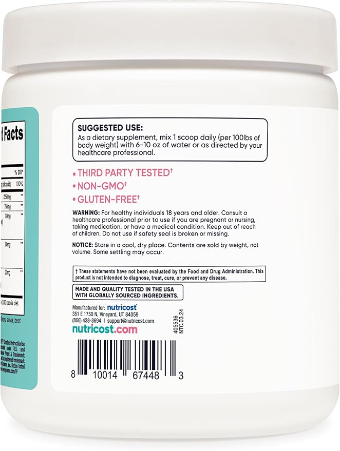 Nutricost Creatine Monohydrate Powder for Women, Micronized, Strawberry Lemonade, 50 Servings - Vegetarian, Non-GMO, Gluten Free