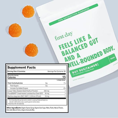 FIRST DAY Teens Tribiotic Gummies – Pre+, Post+, Probiotics & More to Support Growth – 60 Day Supply