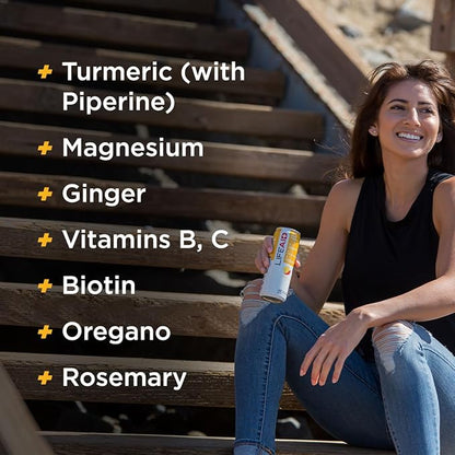 LIFEAID Vitality Blend, Daily Vitamins with Turmeric to Help Reduce Mild Inflammation from Everyday Stress, Healthy Soda Replacement, 100% Clean, Vegan, GF, 12 Fl Oz (Pack of 4)