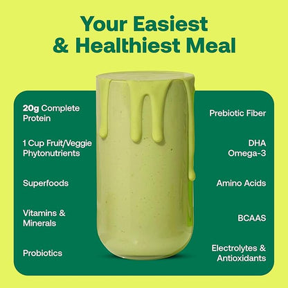 Happy Viking Greeña Colada Plant Protein Powder, Created by Venus Williams, 20G Protein, Low Carb, Keto, Vegan, Gluten-Free, Non-GMO, Superfoods, Complete Meal Replacement, 1 Canister (24 oz.)