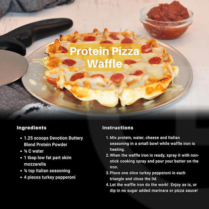 Devotion Nutrition Protein Powder Blend | Gluten Free, Keto Friendly, No Added Sugars | 1g MCT | 20g Whey & Micellar Protein | 12 Count Packets (Buttery Blend)