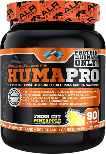 Humapro, Protein Matrix Formulated for Humans, Waste Less. Gain Lean Muscle, Fresh Cut Pineapple, 667 Grams