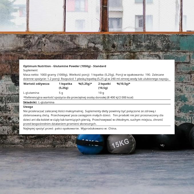 Optimum Nutrition Glutamine powder, unflavoured, 2.2 LB (1000 gram) 194 servings