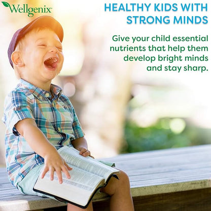 Wellgenix Balanced Essentials Liquid Kids Vitamin - Nutritional Multivitamin for Picky Eaters - Boost Immune System and Overall Health -Children, Toddler -Berry Flavor 16 Fl Oz