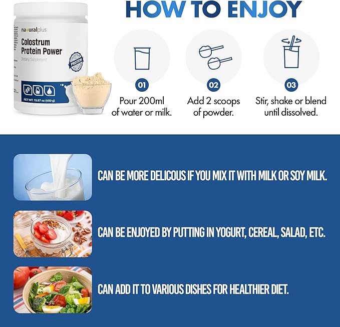 3 Pack Bundle Colostrum Protein Powder, Fortifying Muscle with WPC, WPI, ISP, Collagen, Amino Acids, BCAAs, Vitamins Minerals Lactobacillus, Rich Milk Flavor, 47.61oz