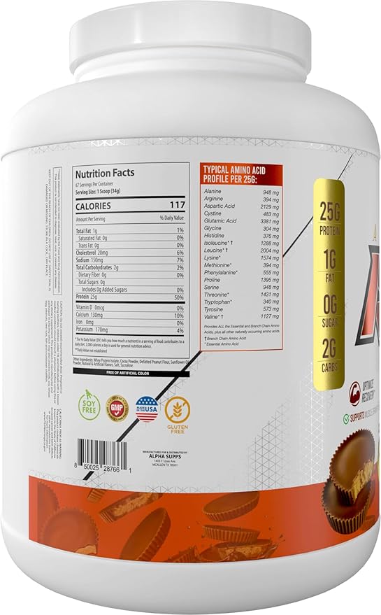 ISO, Low Carb 100% Whey Protein Isolate Powder, 25 Grams Per Serving, Helps Support Muscle Growth, Low Sugar and Gluten Free (Chocolate Peanut Butter, 5 lb)