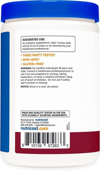 Nutricost Soluble Fiber (Berry Flavored) 30 Servings - Vegan, Non-GMO, Gluten Free