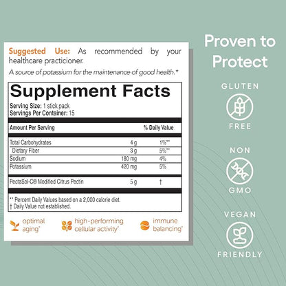 PectaSol Modified Citrus Pectin – 15 5g Stick Packs – Total-Body Health Supplement to Support Heart, Immune System, Inflammation Response & Healthy Aging + Maintain Healthy Galectin-3 Levels