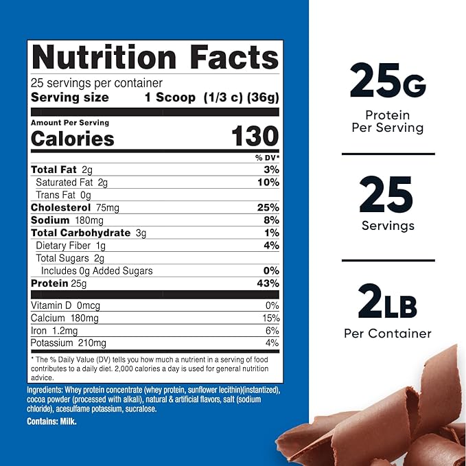 Nutricost Whey Protein Concentrate (Chocolate) 2LBS - Gluten Free & Non-GMO