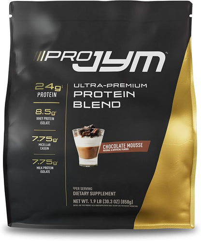 JYM Supplement Science Pro JYM Chocolate Mousse Protein Powder - Whey Protein Isolates, Casein, & Milk Protein, Lean Muscle Building for Men & Women, 22 Servings
