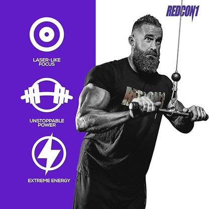 REDCON1 Total War Ready to Drink Pre Workout - Endurance Boosting, Keto Friendly RTD Formula - Amino Acid + Citrulline Malate Pre Workout Drink for Men & Women (Grape, 12 Servings)