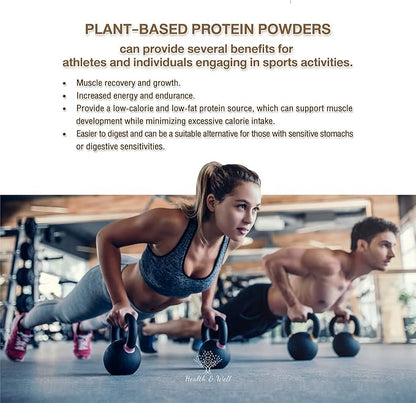 Health & Well Plant-Based Protein Powder, Contains Three Vegan proteins and Eight Different Super Fruits (Chocolate)