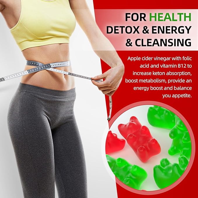 Keto ACV Gummies Advanced, 1000MG Apple Cider Vinegar Supplement for Women and Men, ACV Keto Gummies for Supports Metabolism, Sugar Free, Made in USA, Keto+ACV, 120 Count