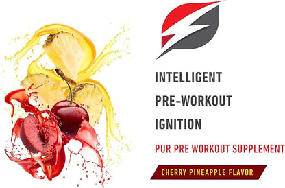 Preworkout Women Fat Burn Caffeine Powder BCAA Energy Creatine Powder Pre Workout Women Pre Workout for Men | Increased Endurance & Focus (Cherry Pineapple)