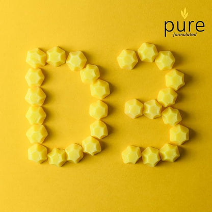 Chewable Calcium + Vitamin D3 Gummies – Vegan Vitamin Supplements for Bones & Teeth Support, 1000 IU– Gluten and Dairy Free - Kosher (60 Gummies)