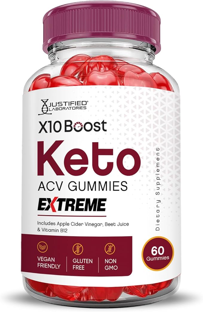 X10 Boost Keto ACV Gummies Extreme 2000MG X 10 Boost Keto Gummies Apple Cider Vinegar Formulated with Pomegranate Beet Juice Powder B12 Vegan Non GMO 60 Gummys