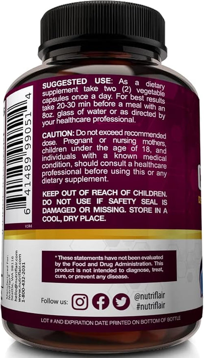 NutriFlair Liver Cleanse Detox & Repair Supplement with Milk Thistle, Turmeric, Dandelion, Artichoke Extract, Berberine HCL, Ginger - Liver Support and Liver Health, Non-GMO Pills, 60 Veggie Capsules