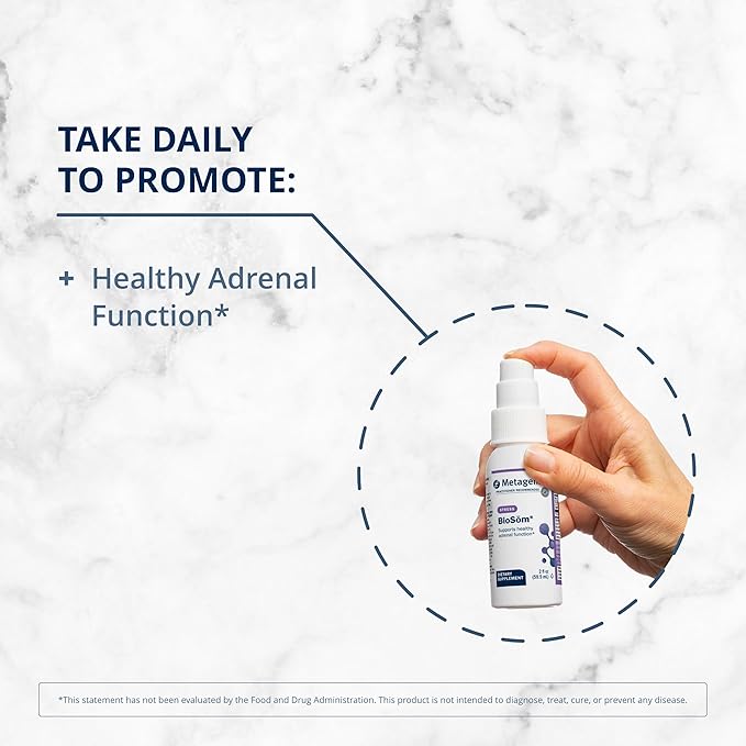 Metagenics BioSom - Liquid DHEA Supplement Spray - for Men & Women - with Grapefruit Extract, Stevia & DHEA - Liposomal Form of DHEA - 85 Servings