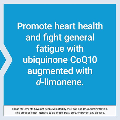 Life Extension Super-Absorbable CoQ10 (Ubiquinone) with d-Limonene – Heart Health, Fight General Fatigue, Better Absorption – Gluten-Free, Non-GMO – 60 Softgels
