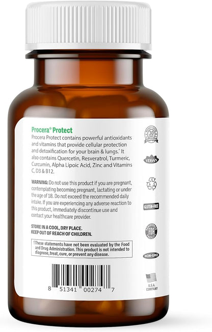 Protect - Detoxify & Protect - Neutralizes Neurotoxic Buildup - Neural Protection - Patented, Clinically Researched Ingredients - Immune & Respiratory Support - Safe & Reliable - 30 Count