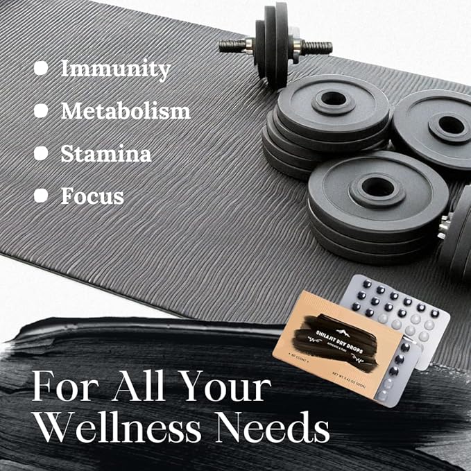 Pure Himalayan Shilajit Dry Drops, 100% Pure Natural Shilajit, Grade A, Max Potency 85+ Clean Trace Minerals & Fulvic Acid for Energy, Metabolism & Immune Support Supplement for Men & Women (120 tabs)