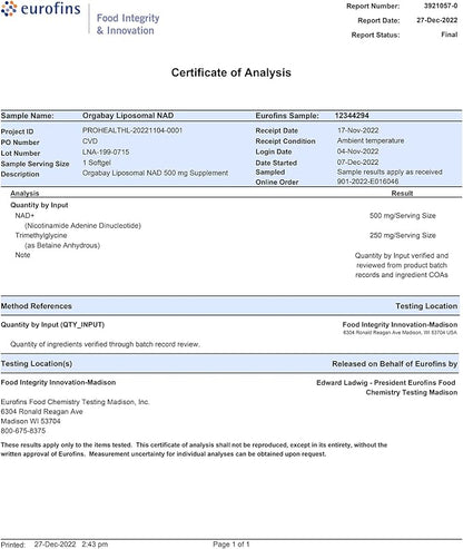 Liposomal NAD+ Supplement 500 mg, High Absorption, Boost NAD+ with TMG 250 mg, Actual NAD Plus More Efficient Than Nicotinamide Riboside, Support Cellular Energy, Healthy Aging | 600 Softgels