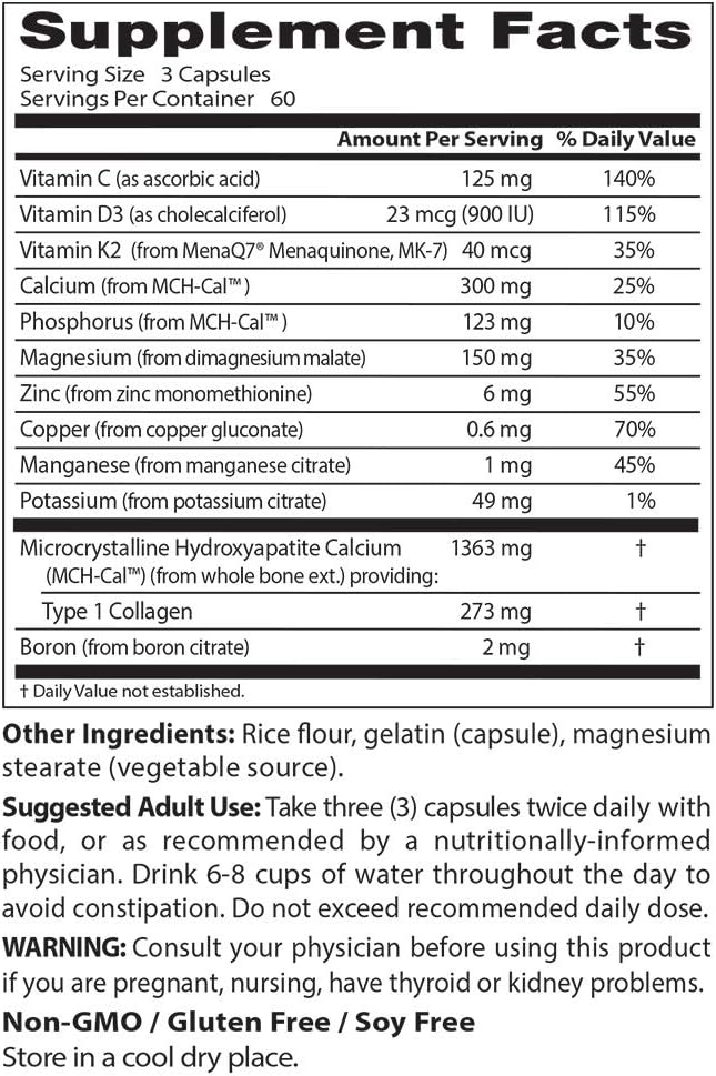 Doctor's Best Calcium Bone Maker Complex with MCHCal, Supports Bone Health, Muscular, Skeletal & Vascular Health, 180 Caps