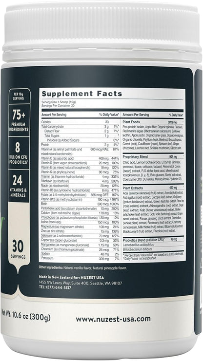 Nuzest Greens Powder Good Green Vitality – Vitamins, Minerals & Superfoods – Vegan Multivitamin Supplement (300g)