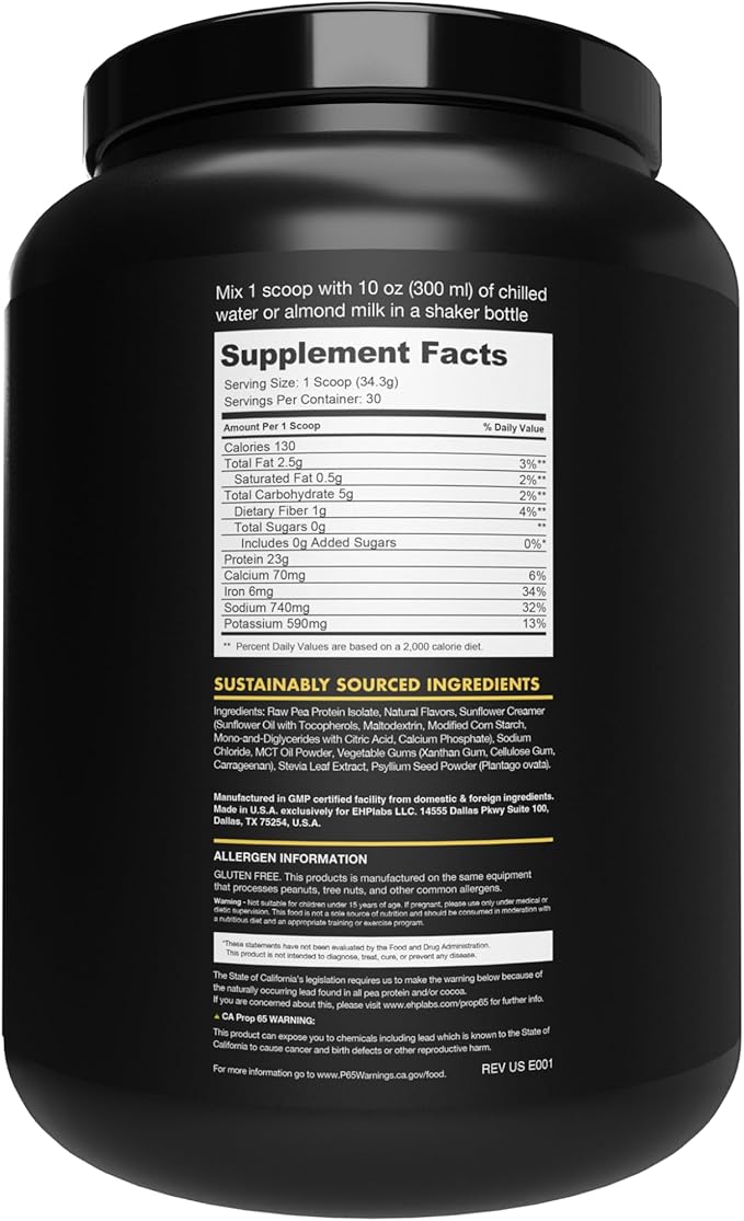 Blessed Vegan Protein Powder - Plant Based Protein Powder Meal Replacement Protein Shake, 23g of Pea Protein Powder, Dairy Free, Gluten Free, Soy Free, No Sugar Added, 30 Servings (Banana Bread)