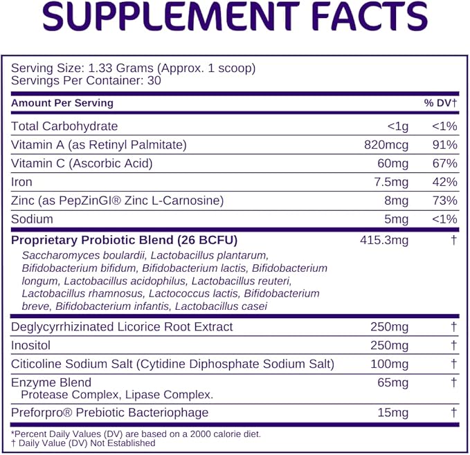 Bio-Heal Pro Plus 6-in-1 Probiotic Powder Supplement for Women, Men, and Kids