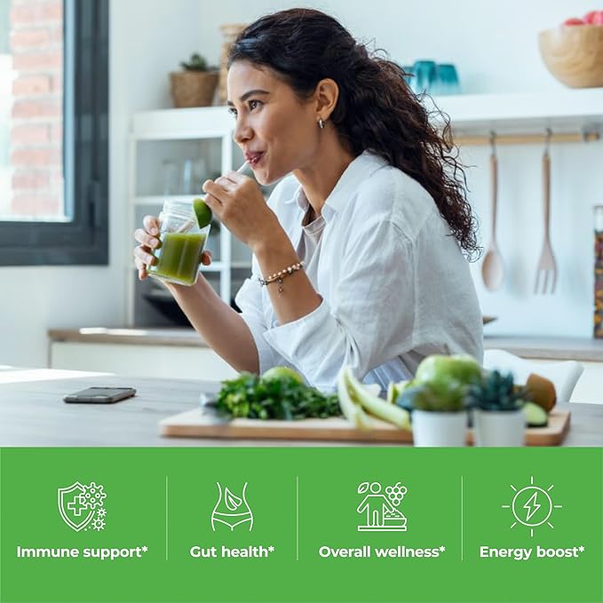 Paradise, ORAC Energy Greens Powder Extract, Super Antioxidants, Probiotics for Gut Health & Digestion, Vitamin C for Immunity, with Spirulina & Chlorella, Non-GMO, Gluten Free, 60 Servings