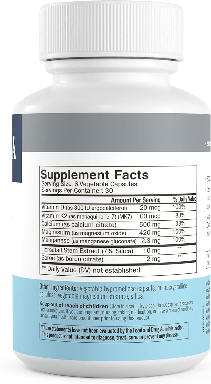 FREEDA Calcium Complex - Kosher Calcium Citrate Supplement with Magnesium and Vitamin D, K2 - Bone Health & Joint Support for Women & Men (180 Capsules) - Suitable for All, SCD Compliant