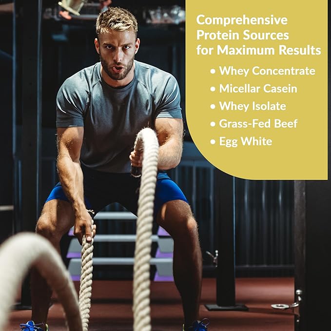 Granite Protein Powder | Whey Isolate & Concentrate| Casein for Lean Muscle Building & Workout Recovery | 30 Servings | Egg & Grass Fed Protein | 23g Protein from 5 Sources | Vanilla Flavor