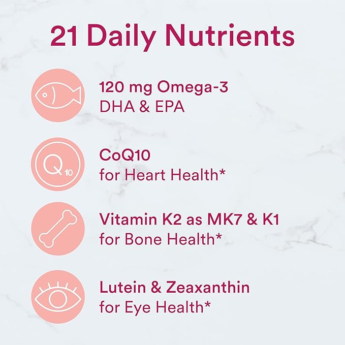 SmartyPants Gummy Multivitamin for Women 50 and Over: Omega 3 Fish Oil (EPA/DHA), Methylfolate, CoQ10, Vitamin D3, C, Vitamin B12, B6, Vitamin A, K & Zinc, Gluten Free, 120 Count (30 Day Supply)