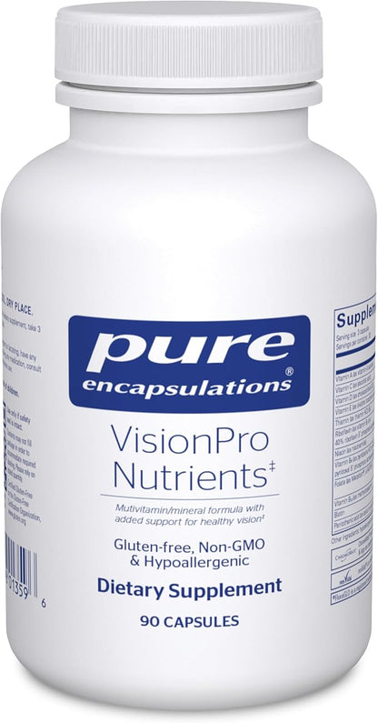Pure Encapsulations VisionPro Nutrients | Hypoallergenic Multivitamin/Mineral Complex for Maintaining Healthy Vision | 90 Capsules