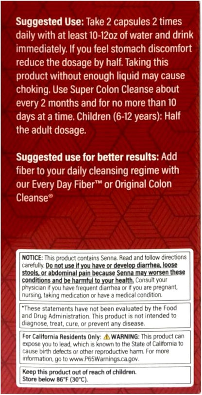 Health Plus Super Colon Cleanse 60 Capsules Each