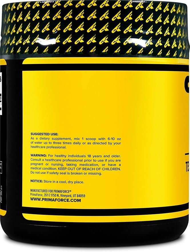 PrimaForce L-Citrulline Malate Powder, Unflavored Pre Workout Supplement, 200 grams - Boosts Energy, Aids Recovery, Enhances Strength Performance – Vegan, Non-GMO