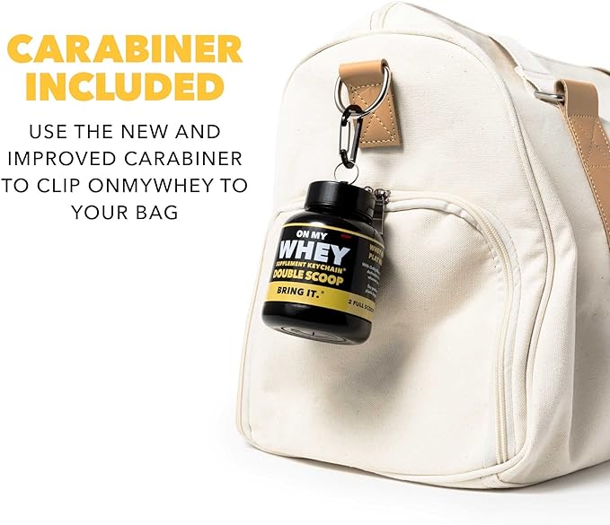 Protein Powder Container To Go - Travel Water Bottle Funnel For Mixes, Portable Pre Workout Supplement Containers & Dispenser Funnels, Mini Preworkout Supplements Holder Keychain Bottles