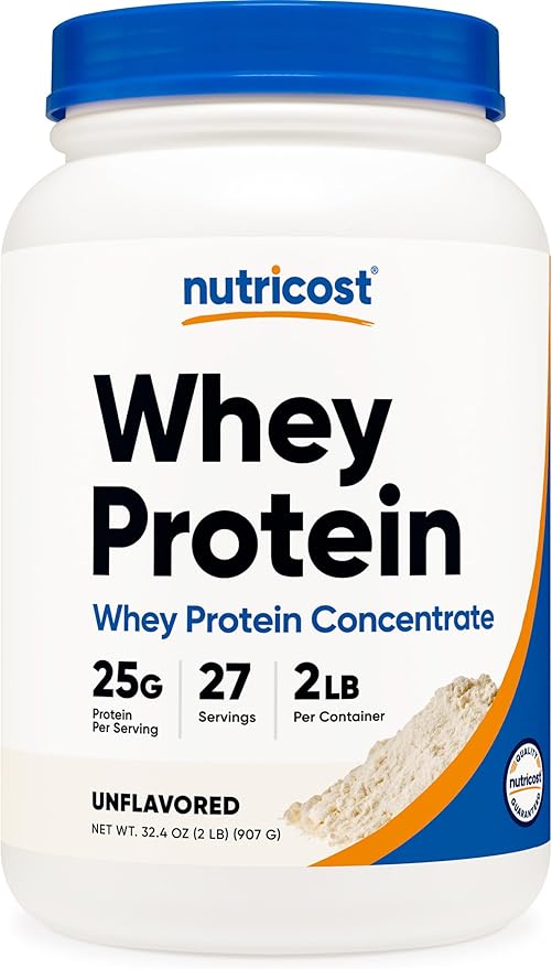 Nutricost Whey Protein Concentrate (Unflavored) 2LBS - Gluten Free & Non-GMO