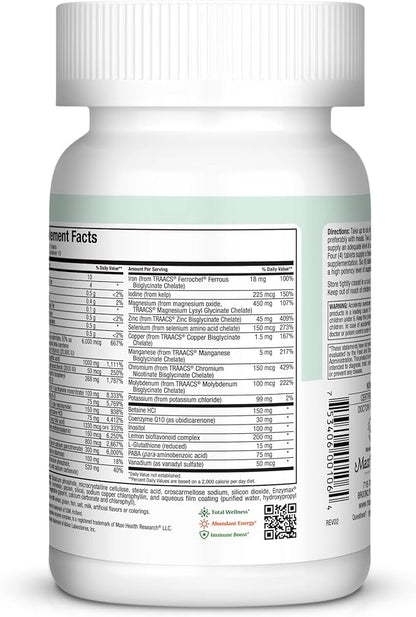 Maxi Health Supreme High Potency Multivitamin & Mineral for Wellness, Immune Boost & Antioxidant Defense, Includes Vitamin A, Vitamin C, Vit D and E, Vitamin B12, B6, Biotin, Selenium, Zinc, Inositol…