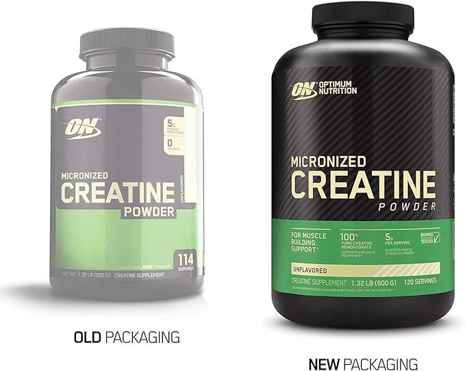 Optimum Nutrition Creatine Powder, Unflavored, 600 Gram
