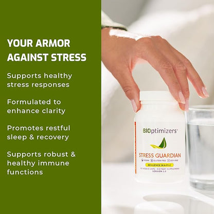 BiOptimizers Stress Guardian – Stress Relief Capsule – Rest Support Management - 90 Capsules