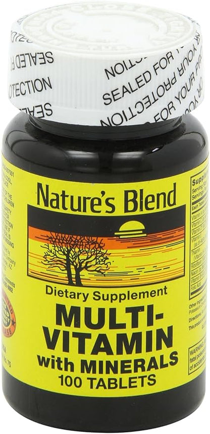 Nature's Blend NAT B MULTIVITAMIN & MIN TB, Assorted, 100 Count (Pack of 2)