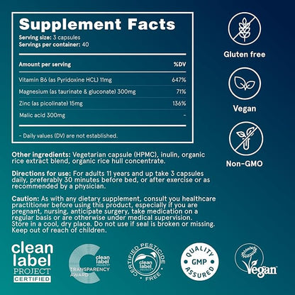 Puori Organic Magnesium Zinc Supplement - 300mg - 240 Vegan Capsules - High Absorption M3 Complex for Sleep, Immune Support, Energy, Muscle Recovery, Relaxation & Leg Cramps - Zinc & Vitamin B6