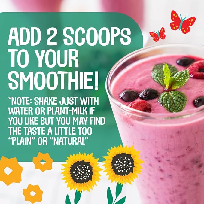 EarthChimp Organic Vegan Protein Powder - with Probiotics - Non GMO, Dairy Free, Non Whey, Plant Based Protein Powder for Women and Men, Gluten Free - 52 Servings, 64 Oz (Plain & Unsweetened)