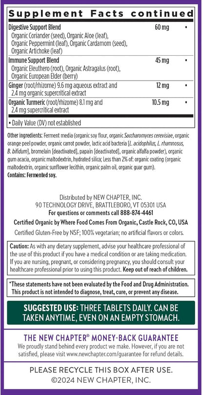 New Chapter Women's Multivitamin 40+ Advanced Formula for Heart, Hormone, Immune & Energy Support, Higher Levels of Whole-Food Fermented B Vitamins +D3, Made with Organic Non-GMO Ingredients, 96 Count