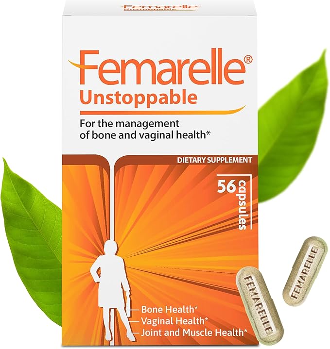 Femarelle Unstoppable Post Menopause Supplements for Women - Provides Bone, Vaginal, Joint, Muscle Health Support - Non Hormonal Vitamins for Hormone Balance - 1 Month Supply