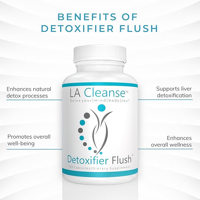 Detoxifier Flush Detox Supplements - 100 Capsules - 137.5 mg Goldenseal Root with Burdock Root Powder, Yellow Dock Root, & Milk Thistle Seed - Body Cleanse Detox for Women and Men